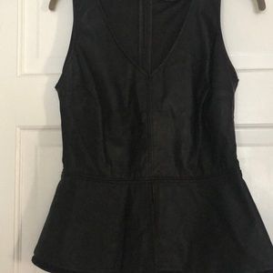 Zara faux leather top